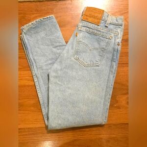 1993 MINT Vintage Levis 550 Jeans 31X30 Orange Tab 100% COTTON Light Wash